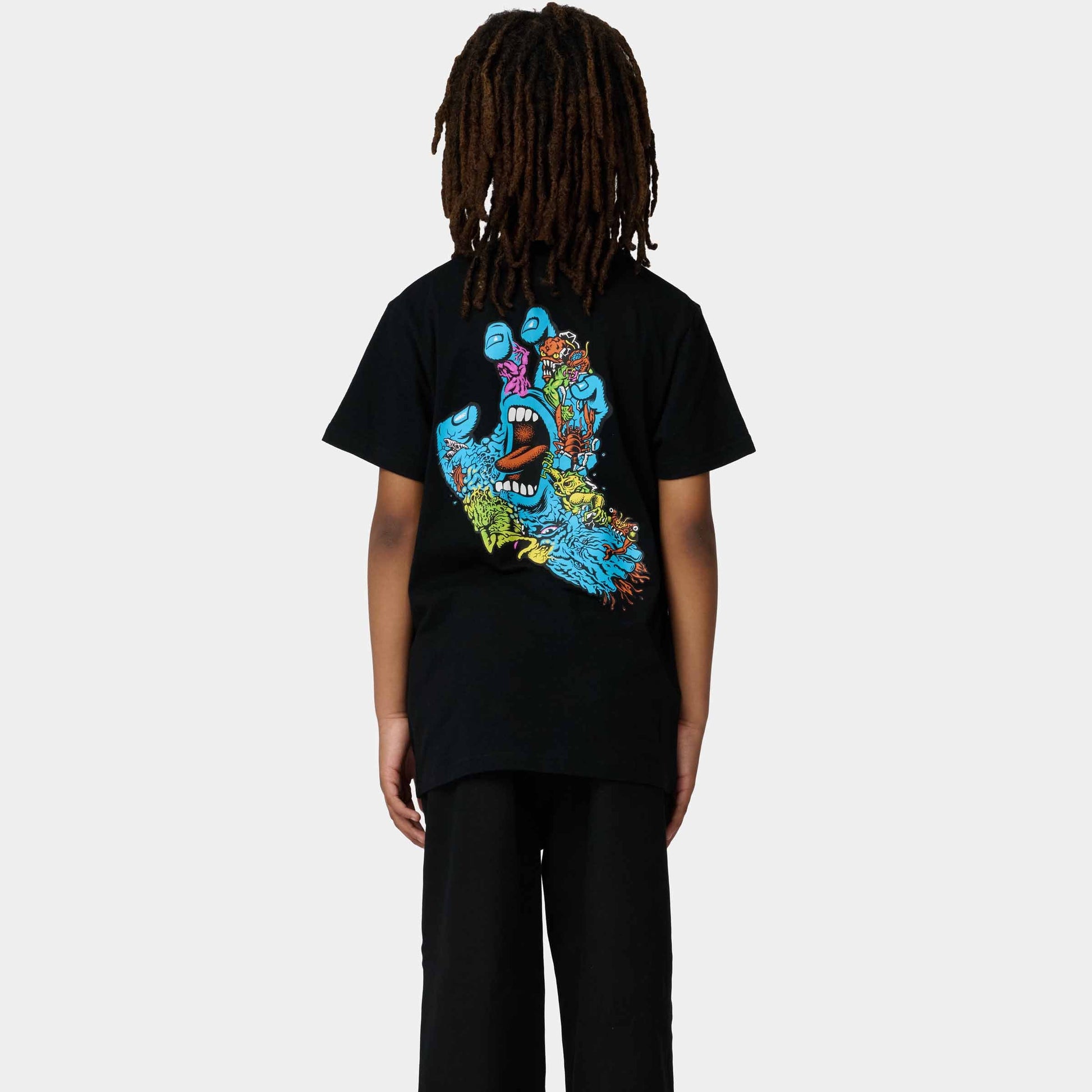 Santa Cruz Youth Roskopp Screaming Five T Shirt Black