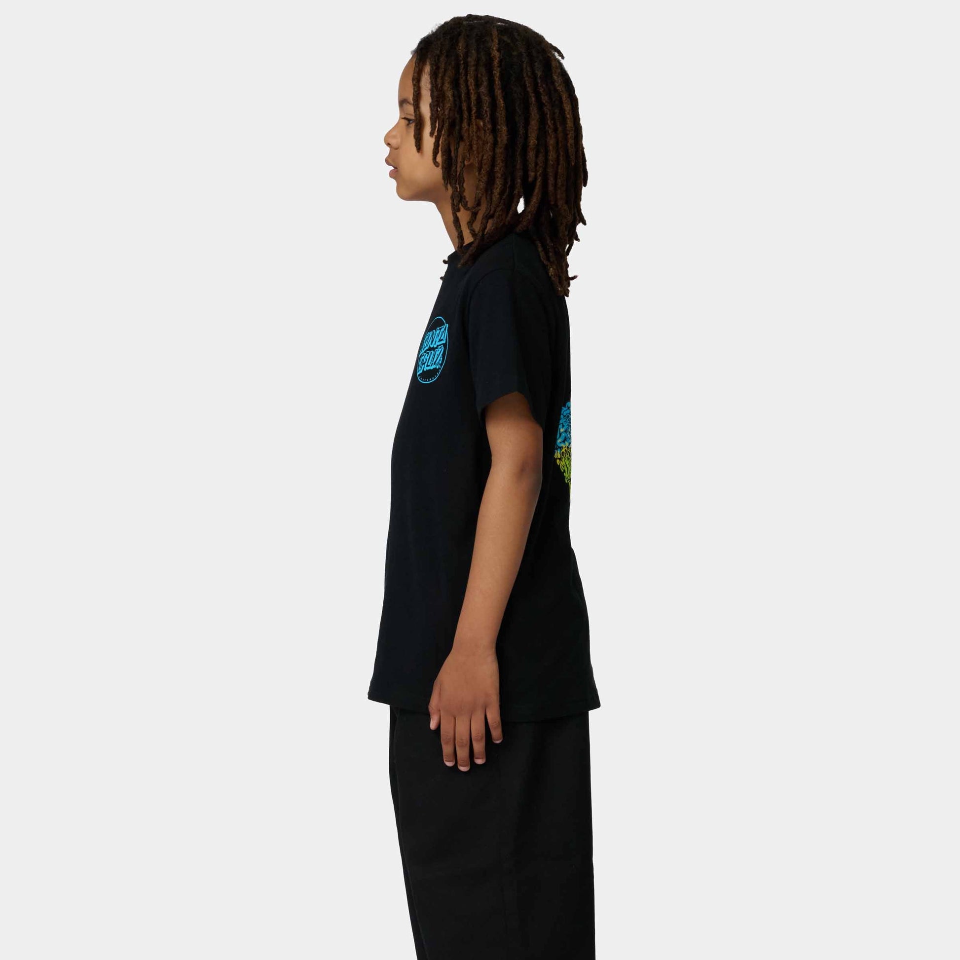 Santa Cruz Youth Roskopp Screaming Five T Shirt Black