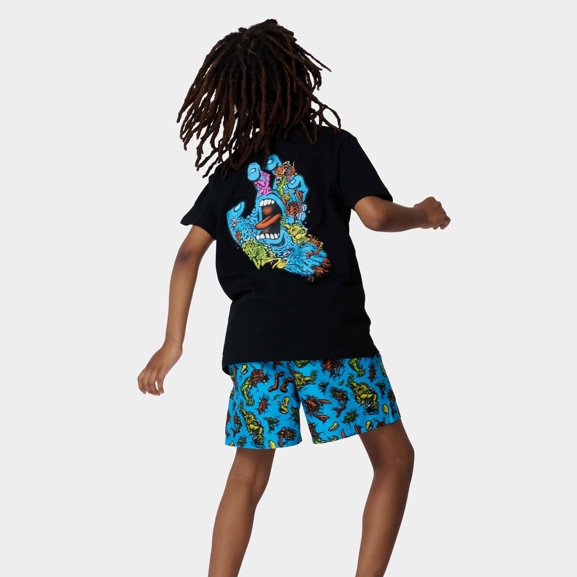 Santa Cruz Youth Roskopp Screaming Five T Shirt Black