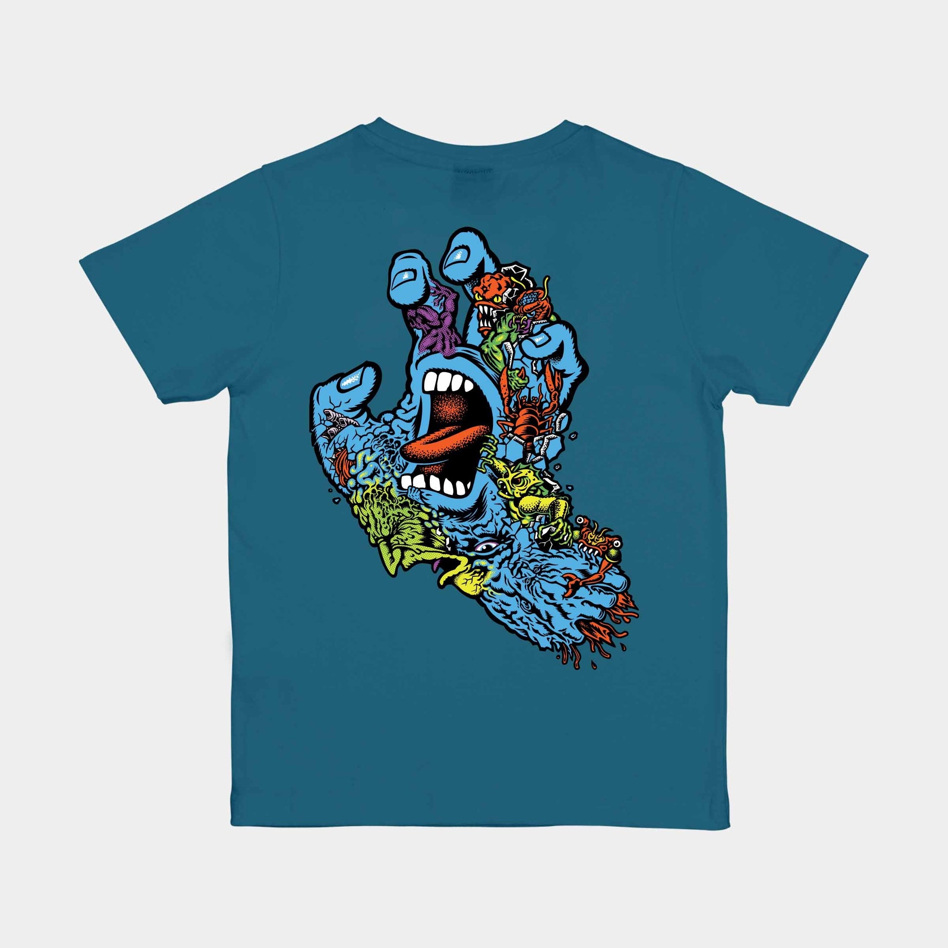 Santa Cruz Youth Roskopp Screaming Five T Shirt Teal