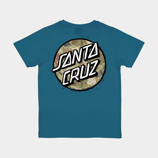 Santa Cruz Youth Stamped Opus Camo T Shirt Teal