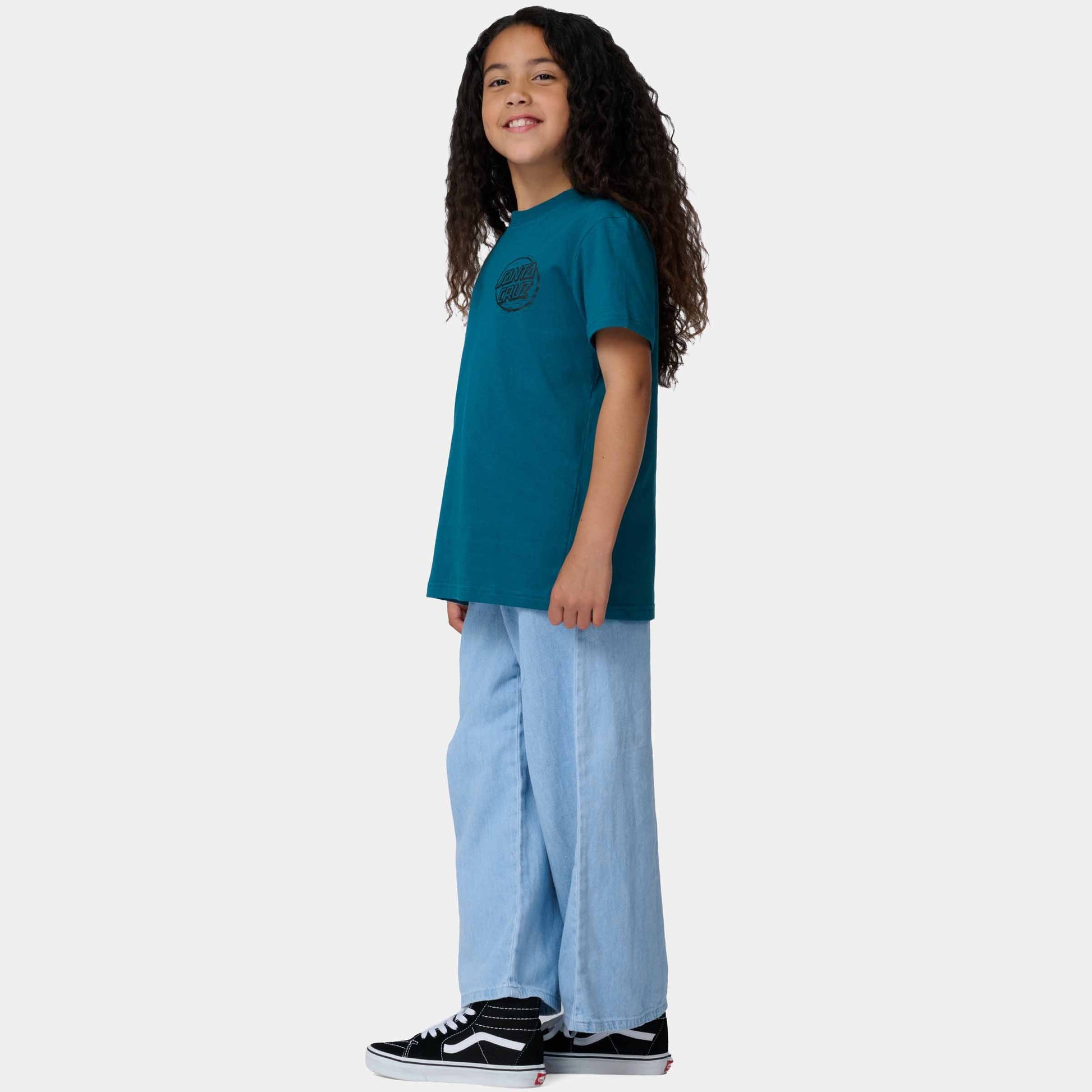 Santa Cruz Youth Stamped Opus Camo T Shirt Teal