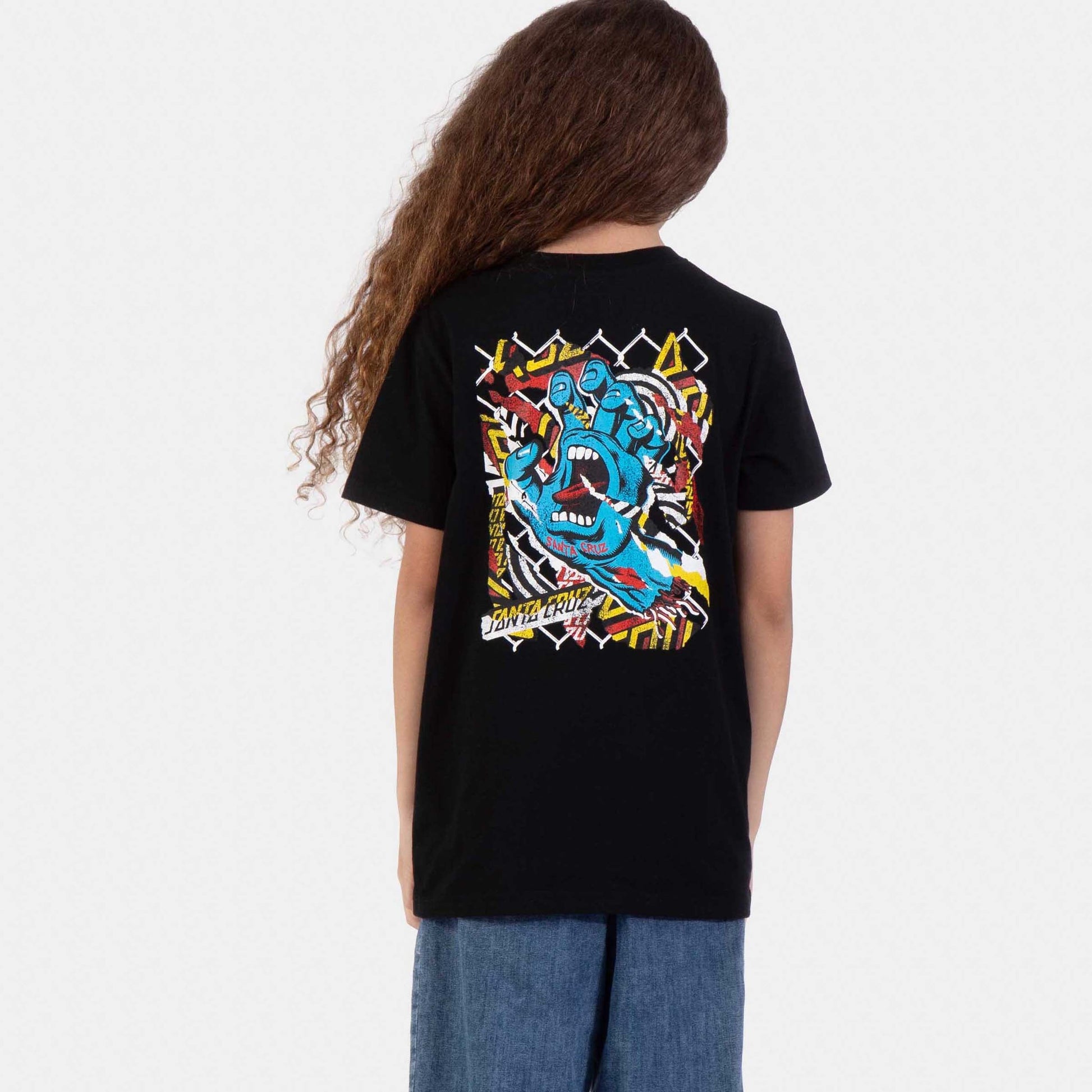 Santa Cruz | Youth Damaged Hand T Shirt Black