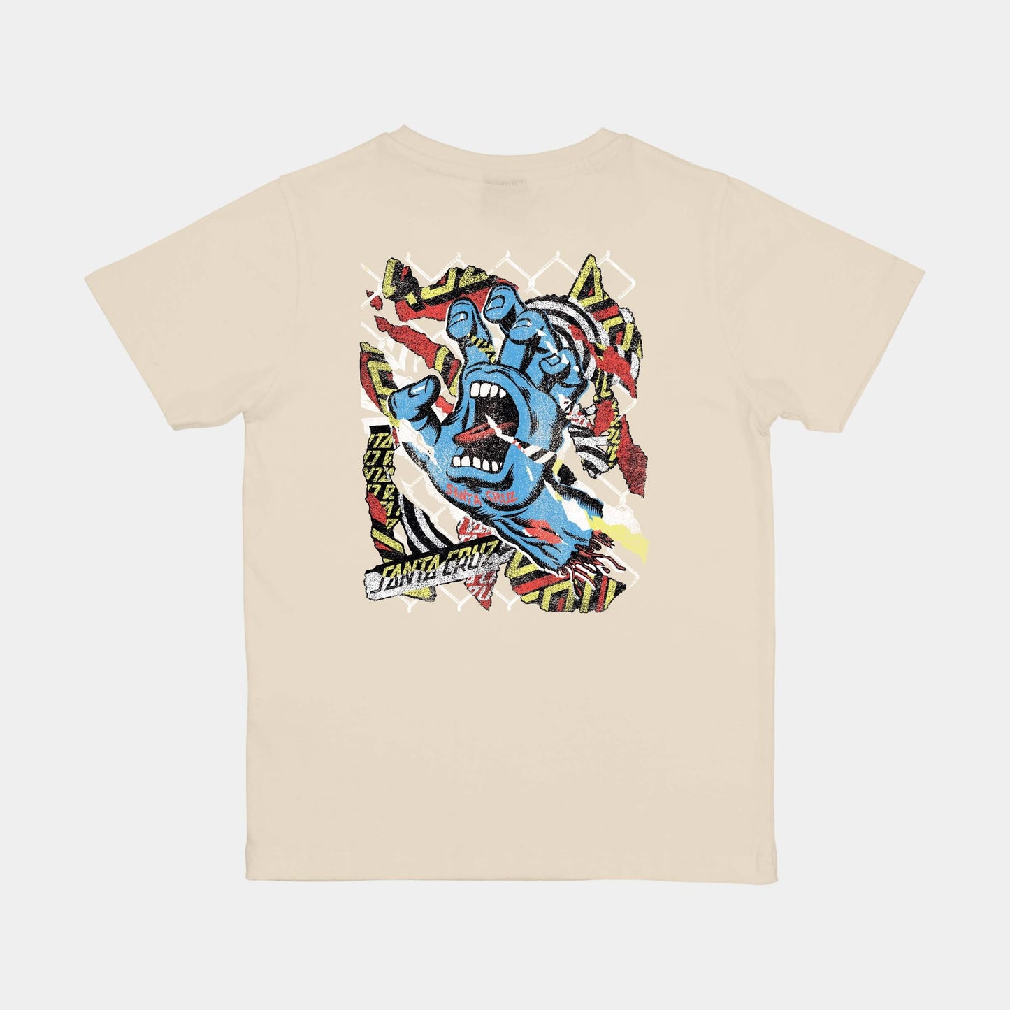 Santa Cruz | Youth Damaged Hand T Shirt Wax Paper