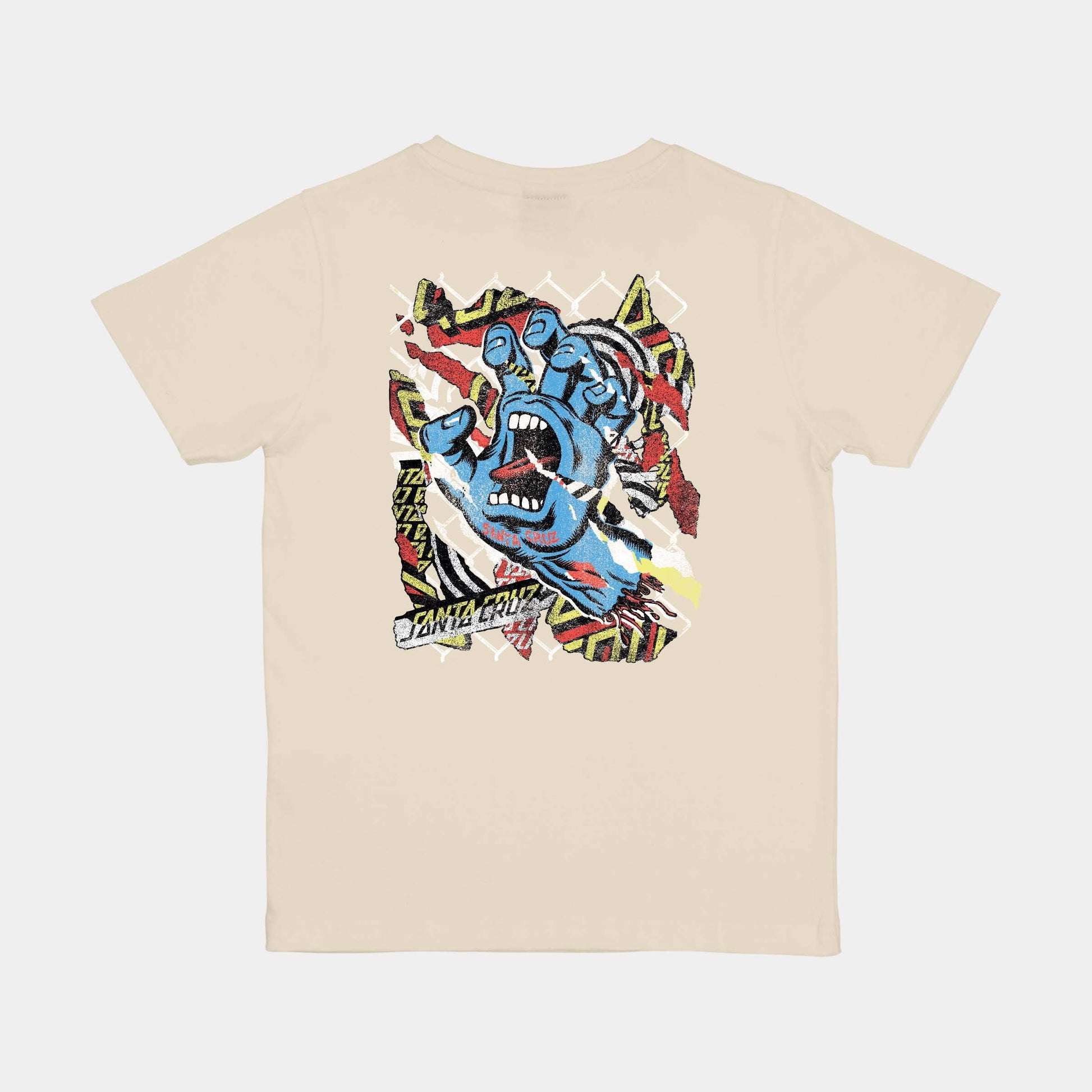 Santa Cruz | Youth Damaged Hand T Shirt Wax Paper
