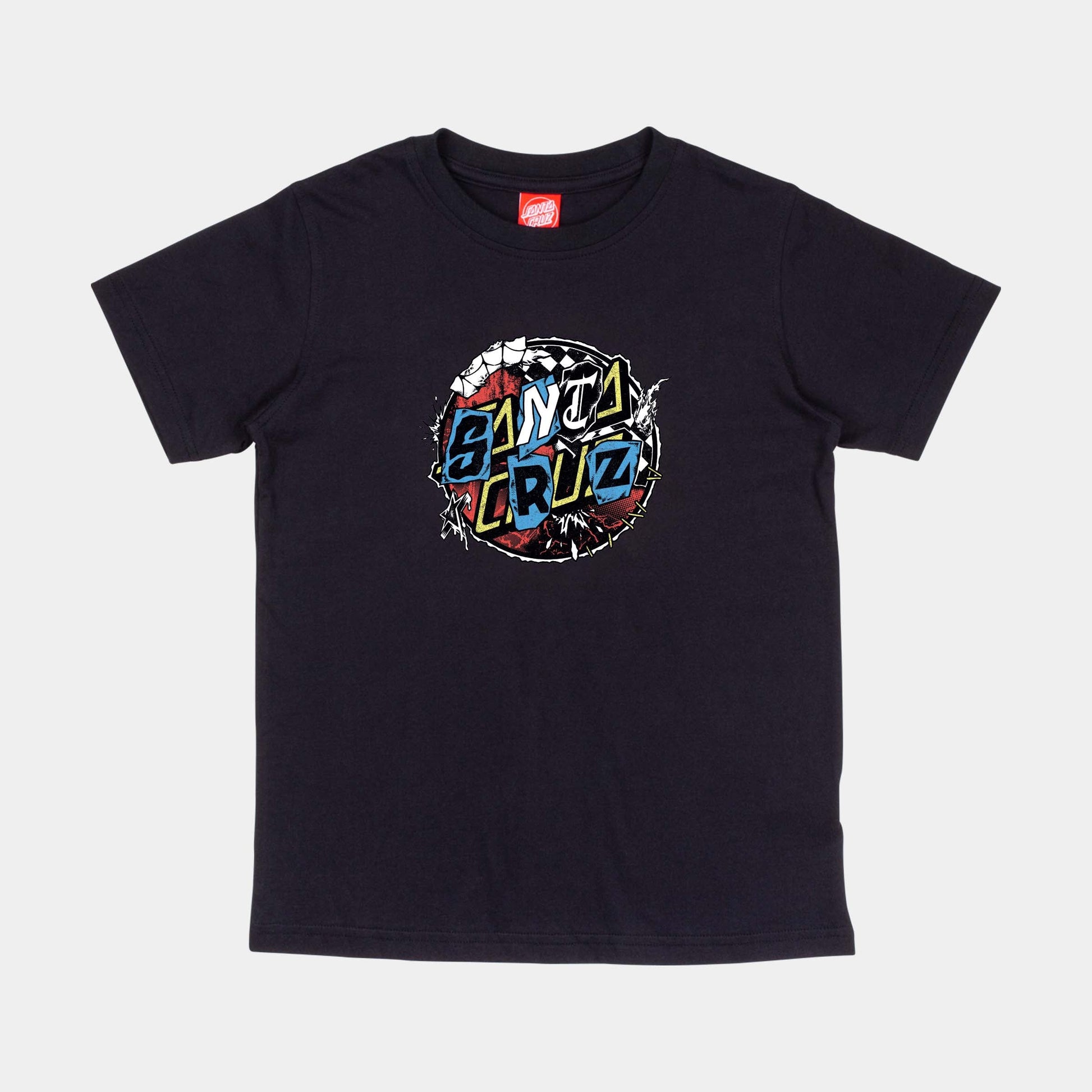 Santa Cruz | Youth Pay Off Dot Front T Shirt Black