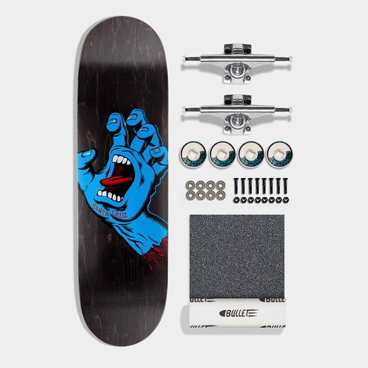 Santa Cruz Build at Home Complete - Screaming Hand with Krux 8.6in x 31.95in - Black