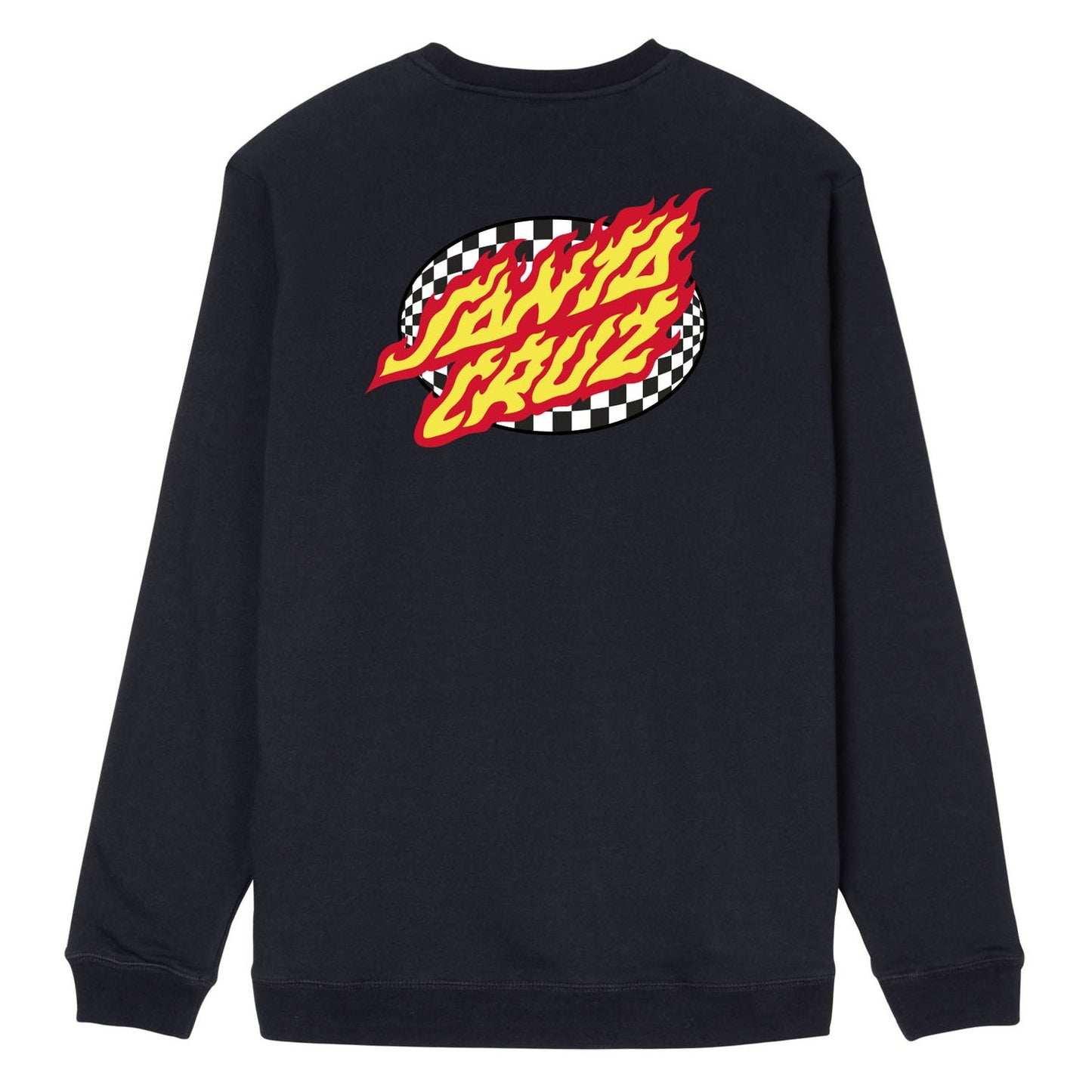 Oval Check Flame Crew