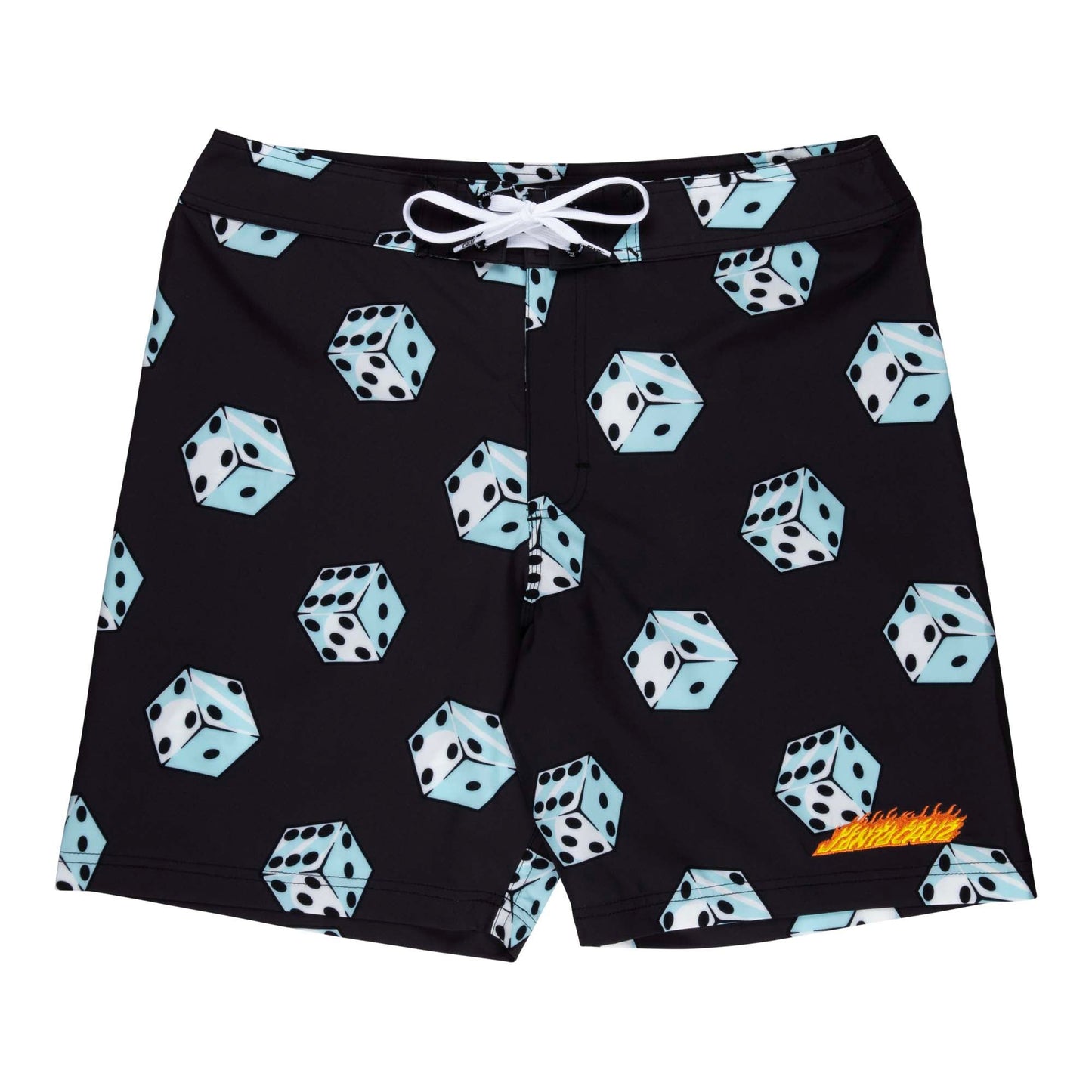 Flaming Strip Dice Boardshort