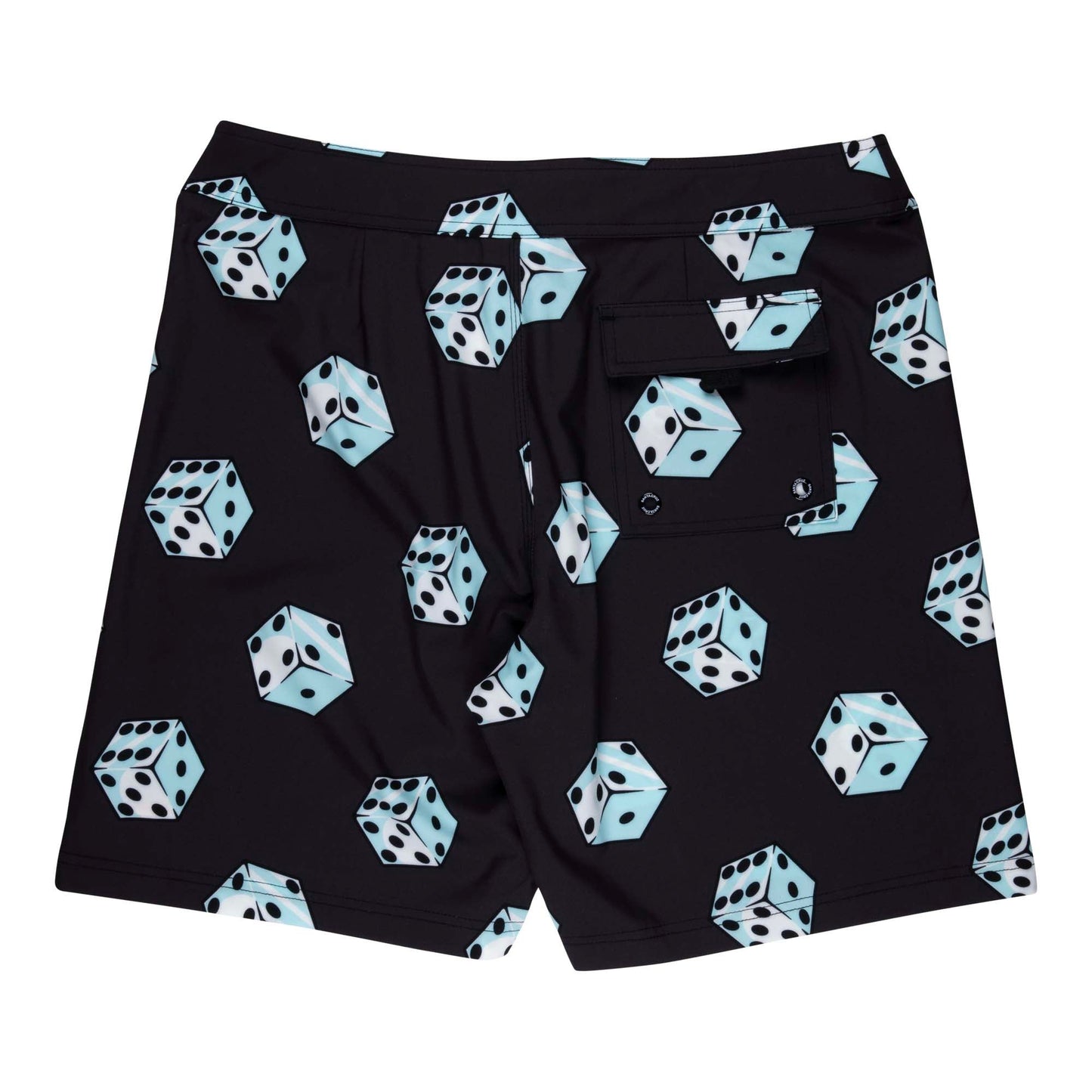 Flaming Strip Dice Boardshort