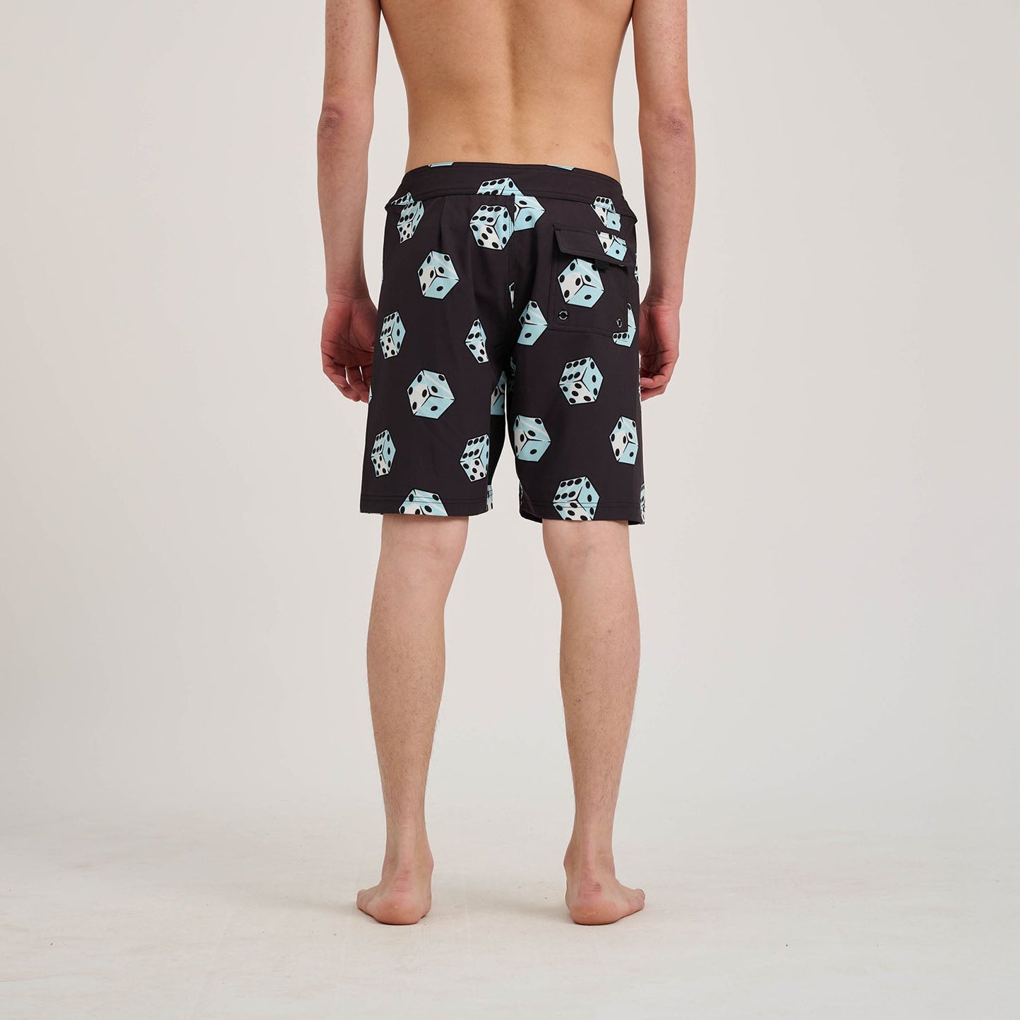 Flaming Strip Dice Boardshort