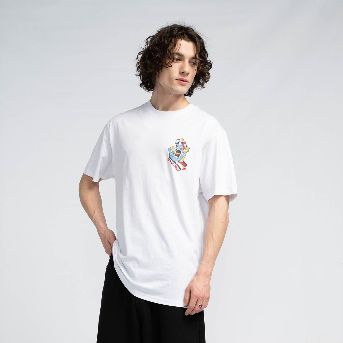Screaming Scratched Hand Strip Santa Cruz T-Shirt