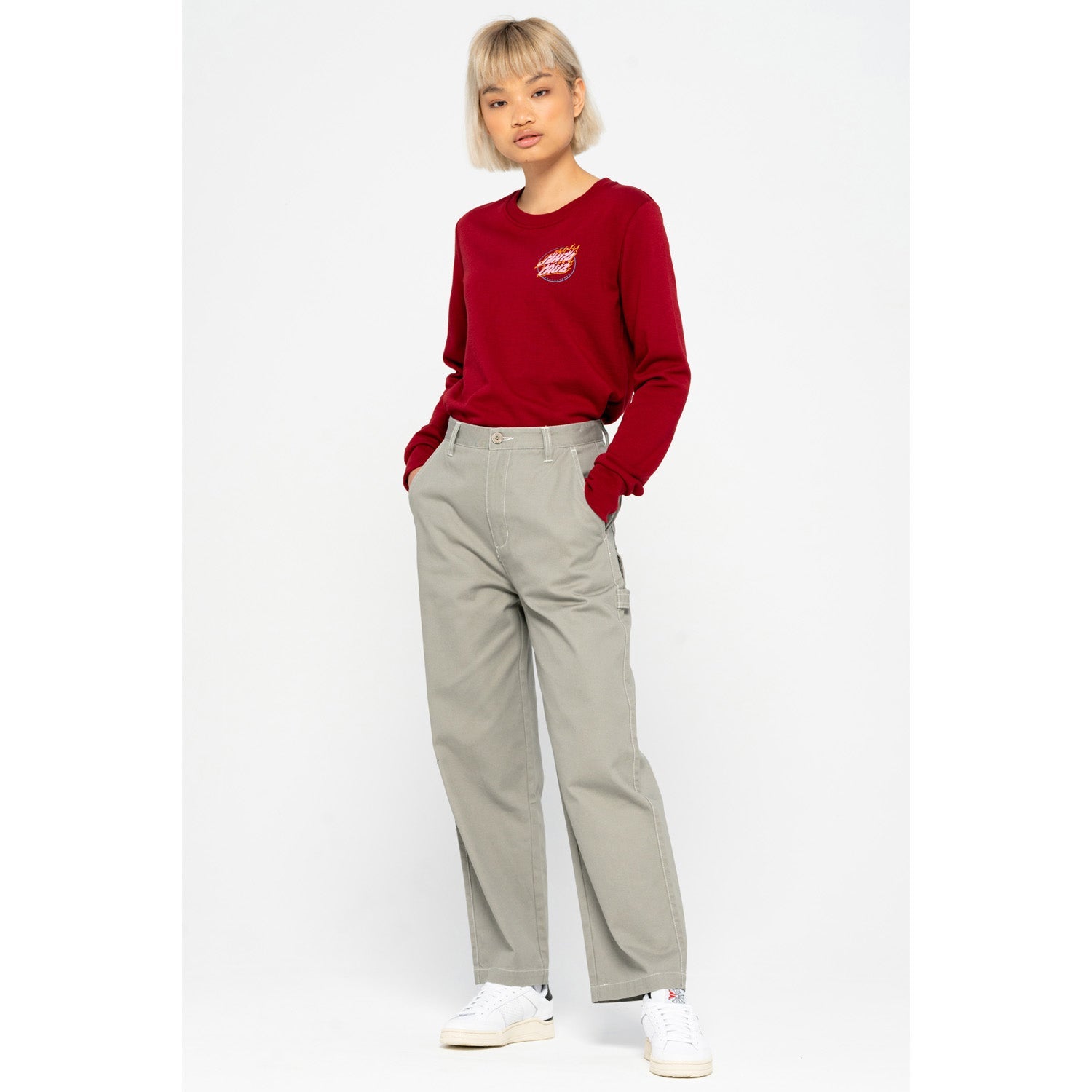 Santa Cruz Nolan Carpenter Pants Silver/White