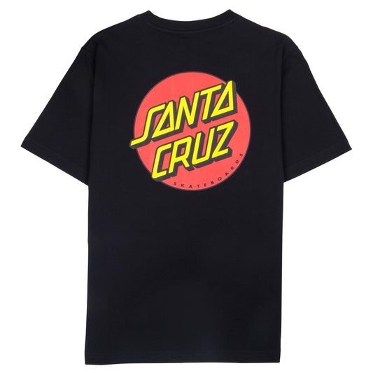 Santa Cruz Classic Dot T-Shirt Womens Short Sleeve Black.