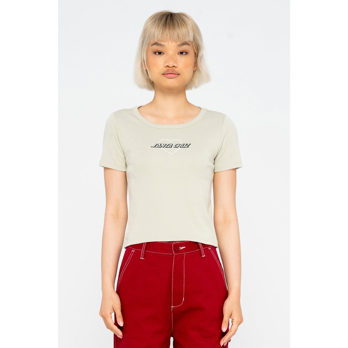 Santa Cruz Heart Strip Women&#39;s T-Shirt Silver