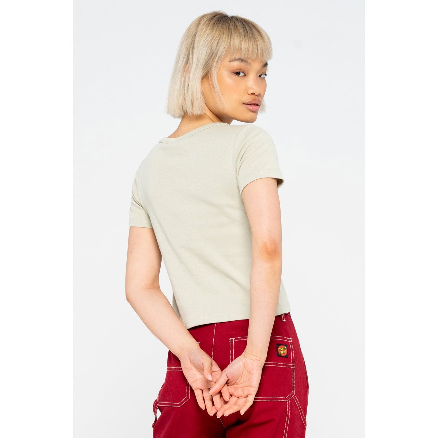 Santa Cruz Heart Strip Women&#39;s T-Shirt Silver