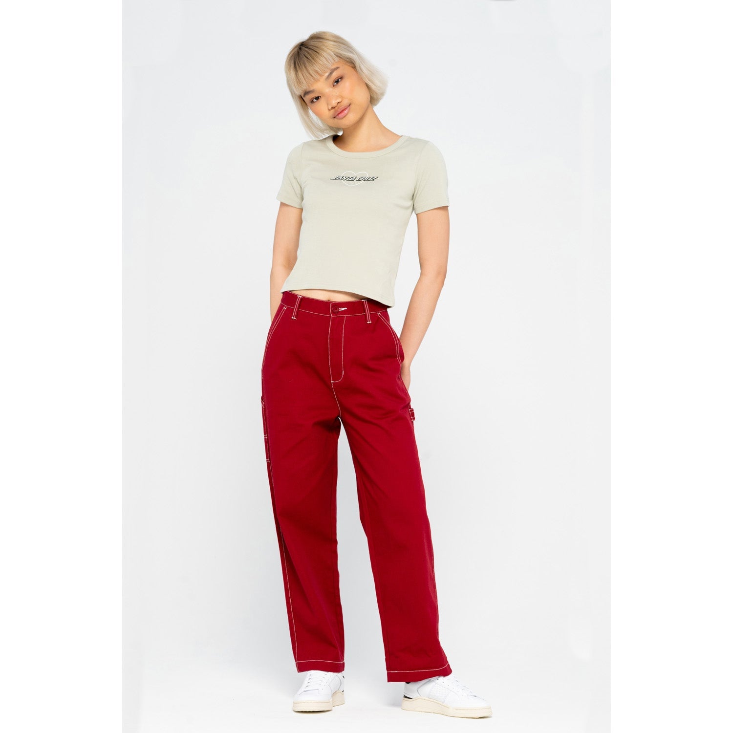 Santa Cruz Heart Strip Women's T-Shirt Silver