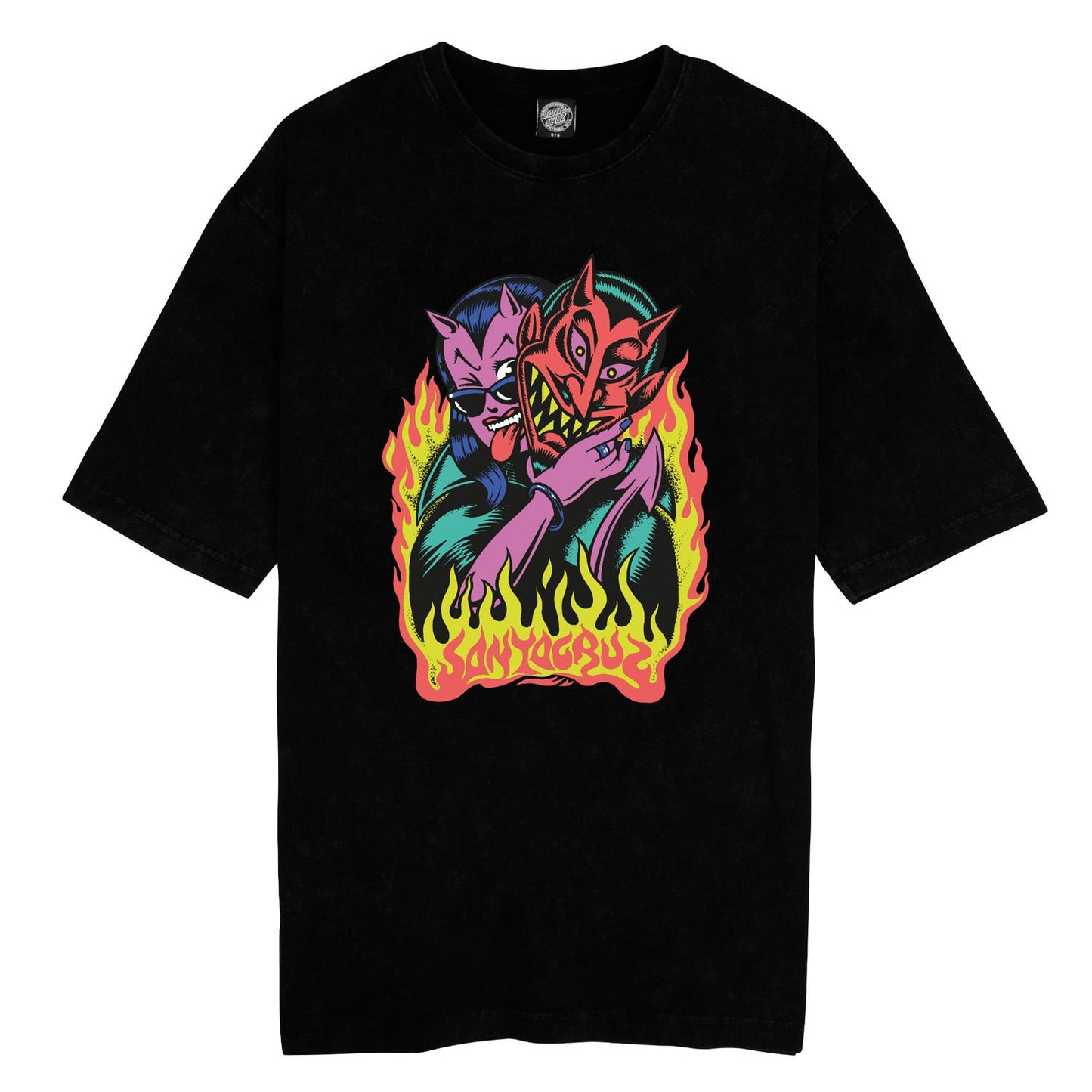 Delfino Devil Front Oversized T-Shirt