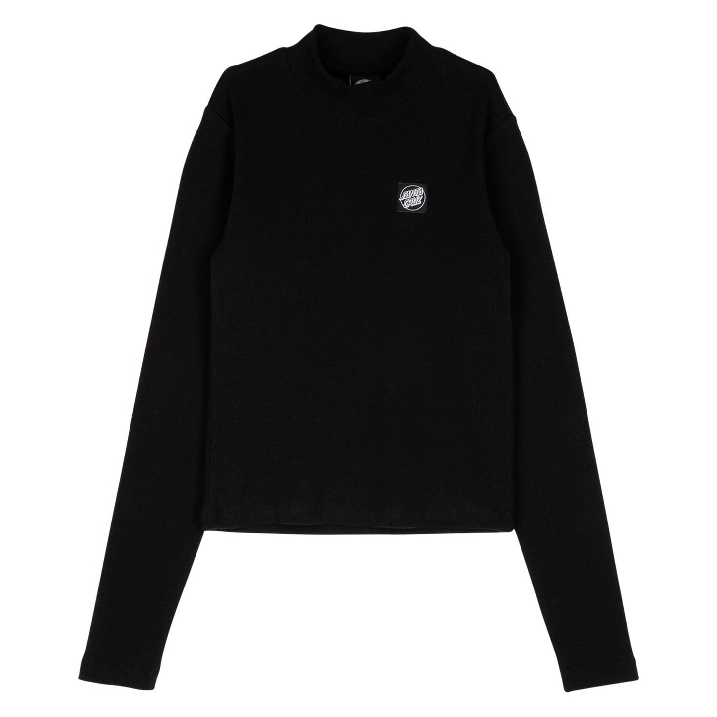 Opus Dot Mock Neck Long Sleeve Top