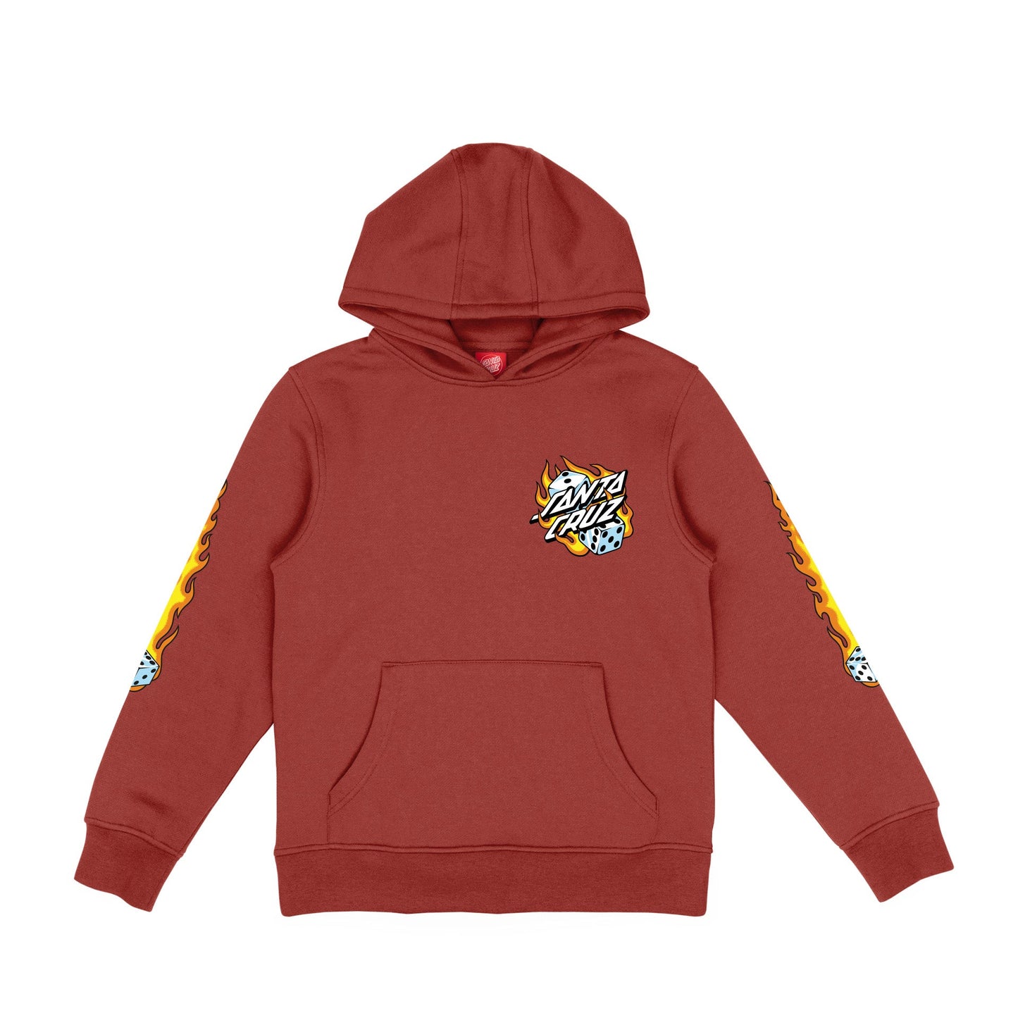 Youth Flaming Dice Dot Hoodie