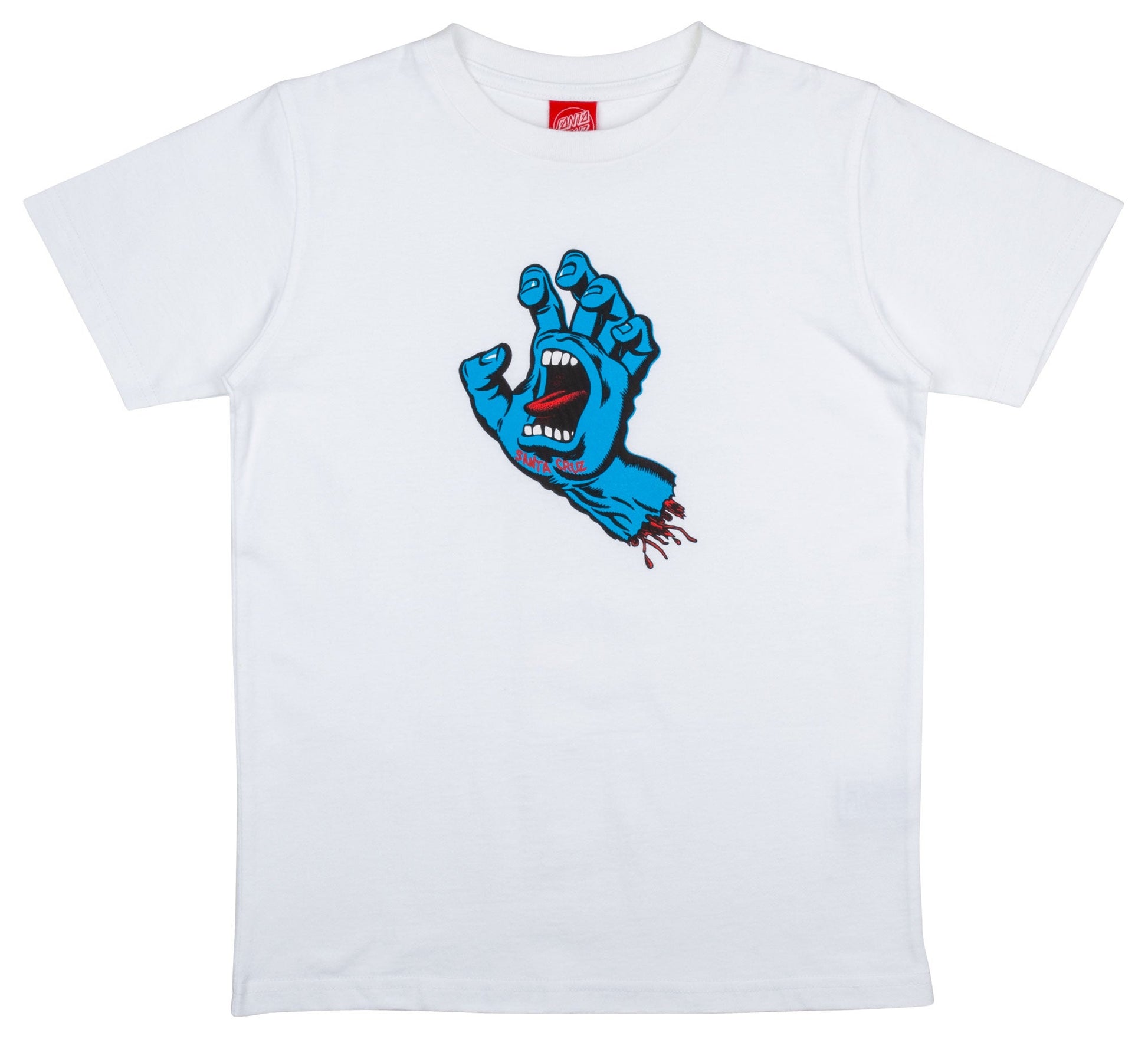 Santa Cruz Screaming Hand Youth T-Shirt White. 

