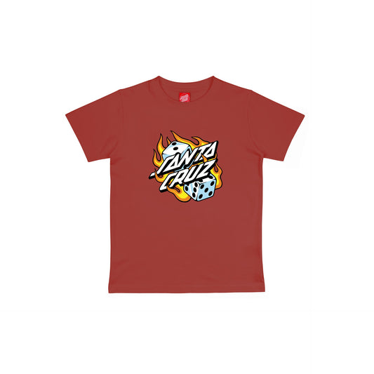 Youth Flaming Dice Dot T-Shirt