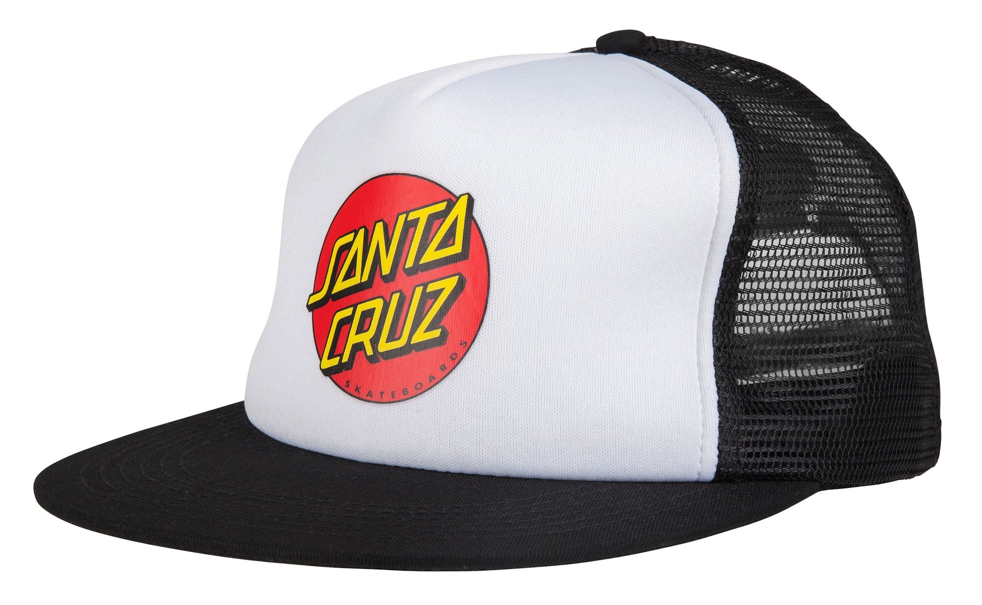 Santa Cruz Classic Dot Mesh Cap White/Black
