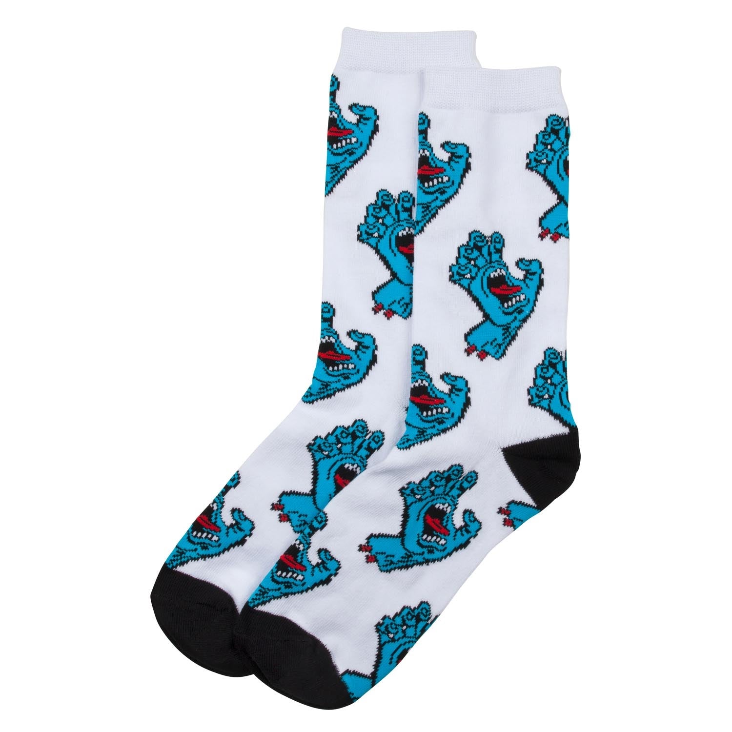 Screaming Hand Socks by Santa Cruz. Multi hand assorted