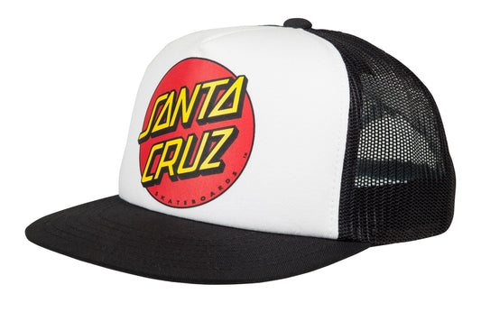 Santa Cruz Youth Classic Dot Snapback Cap Black & White
