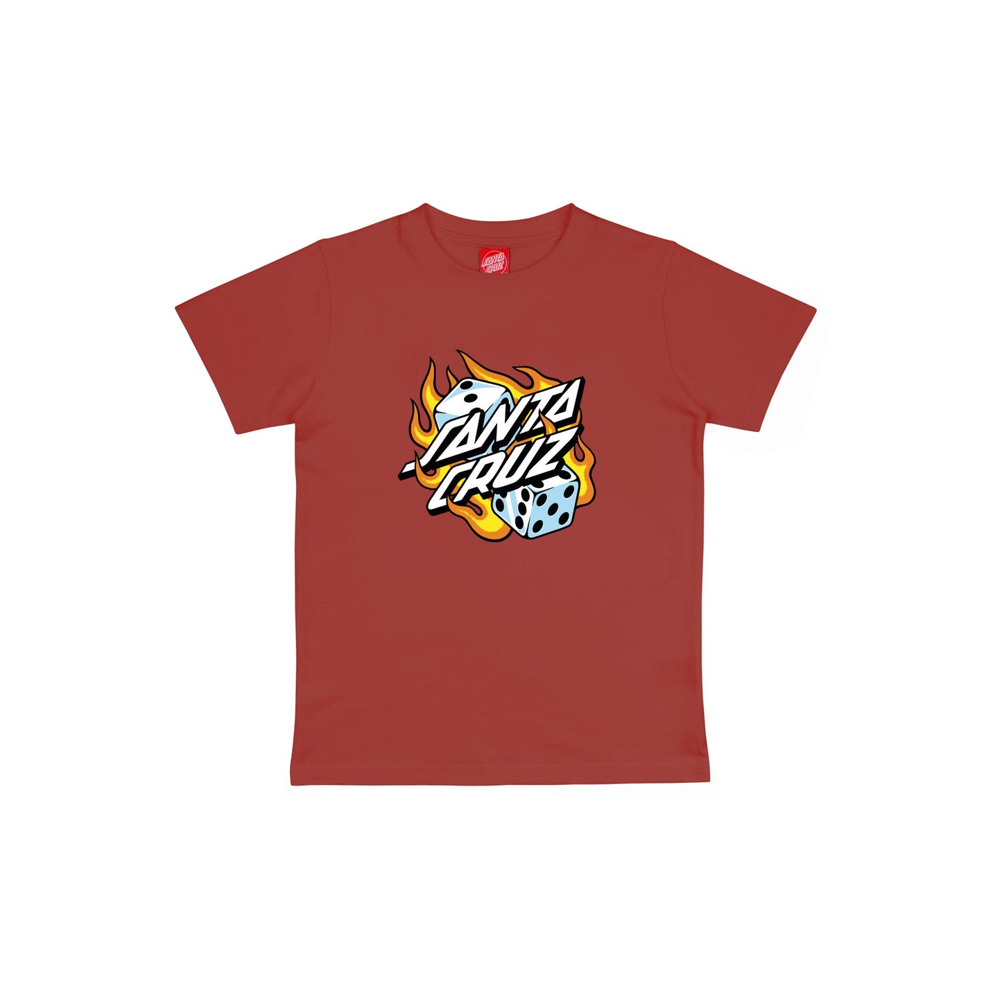 Youth Flaming Dice Dot T-Shirt