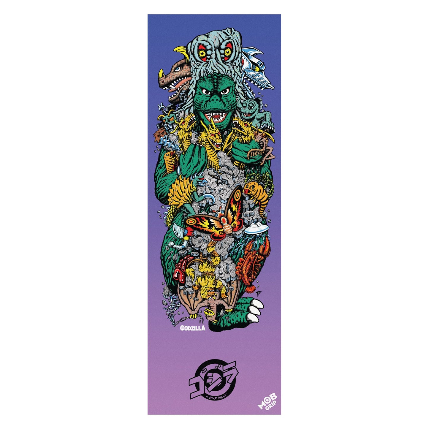 11&quot; Godzilla Kajiu Roskopp Mob Skateboard Griptape